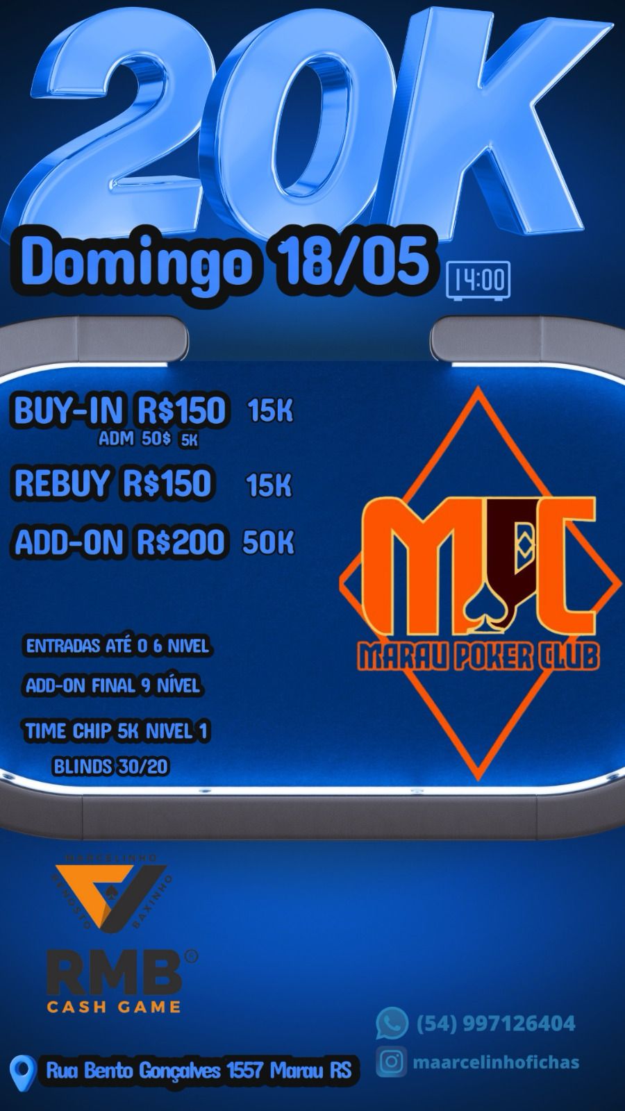 Flyer do Torneio de Poker